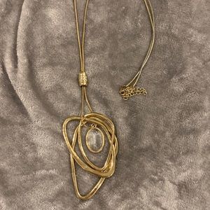 Statement Necklace with Crystal Gem